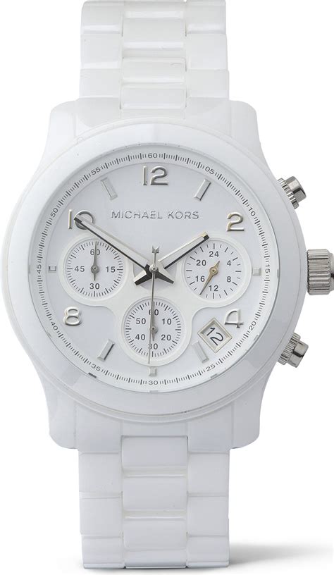 michael kors white ceramic watch strap